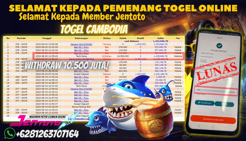 Bukti JP Togel Online - Togel Cambodia