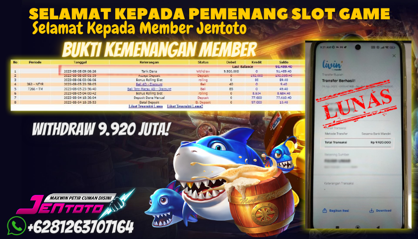 Bukti JP Slot Pragmatic Play Jentoto - Sweet Bonanza