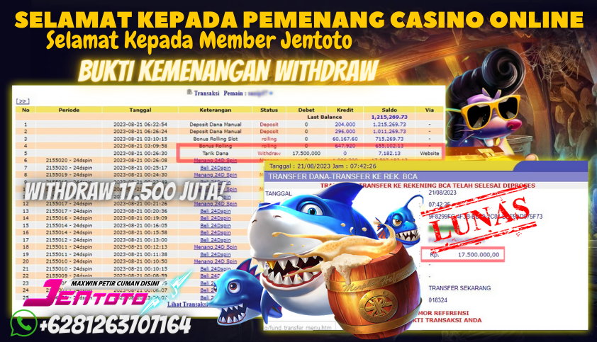 Bukti JP Live Casino - 24D Spin